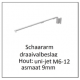 Schaararm draaivalbeslag Hout: uni-jet M6-12 asmaat 9mm